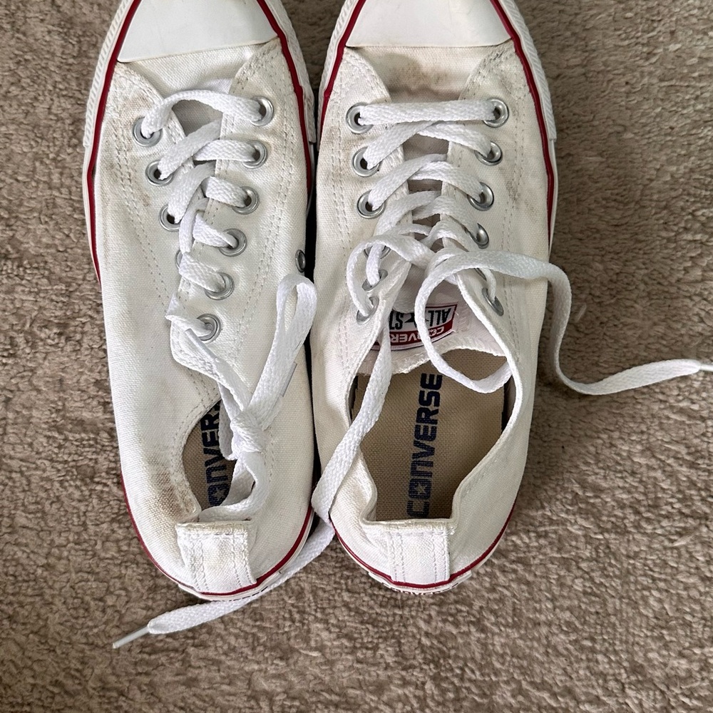 Converse White Canvas Shoes